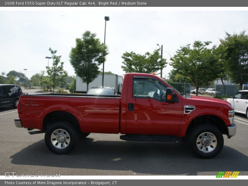 Bright Red / Medium Stone 2008 Ford F350 Super Duty XLT Regular Cab 4x4