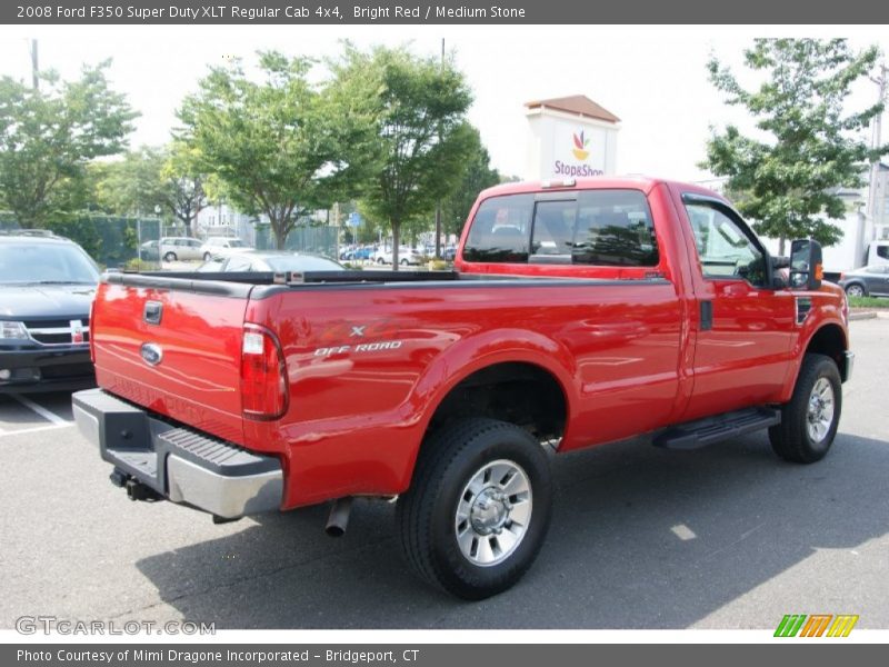 Bright Red / Medium Stone 2008 Ford F350 Super Duty XLT Regular Cab 4x4