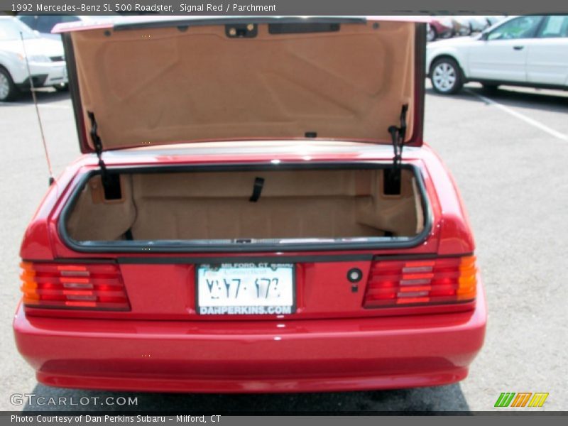 Signal Red / Parchment 1992 Mercedes-Benz SL 500 Roadster