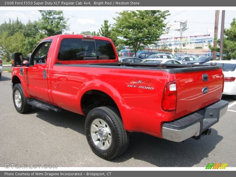 Bright Red / Medium Stone 2008 Ford F350 Super Duty XLT Regular Cab 4x4