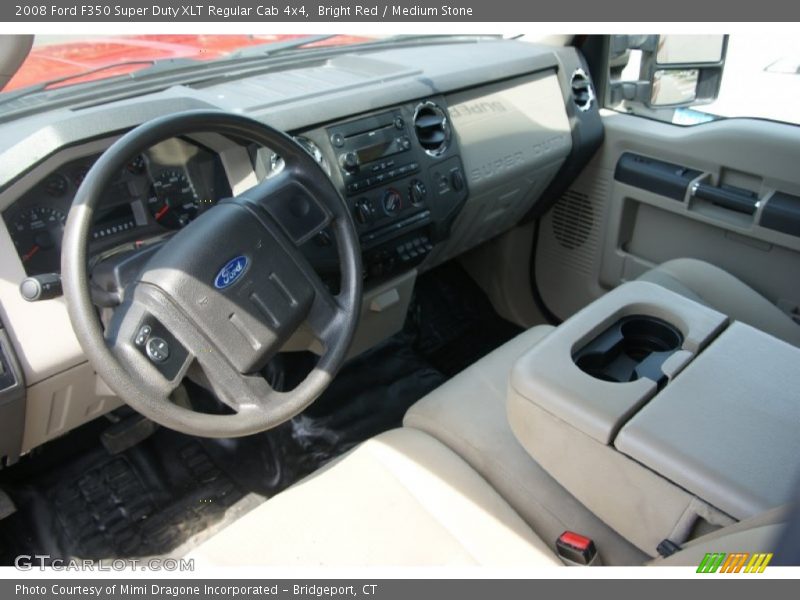 Bright Red / Medium Stone 2008 Ford F350 Super Duty XLT Regular Cab 4x4