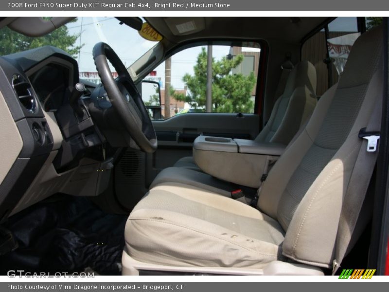 Bright Red / Medium Stone 2008 Ford F350 Super Duty XLT Regular Cab 4x4