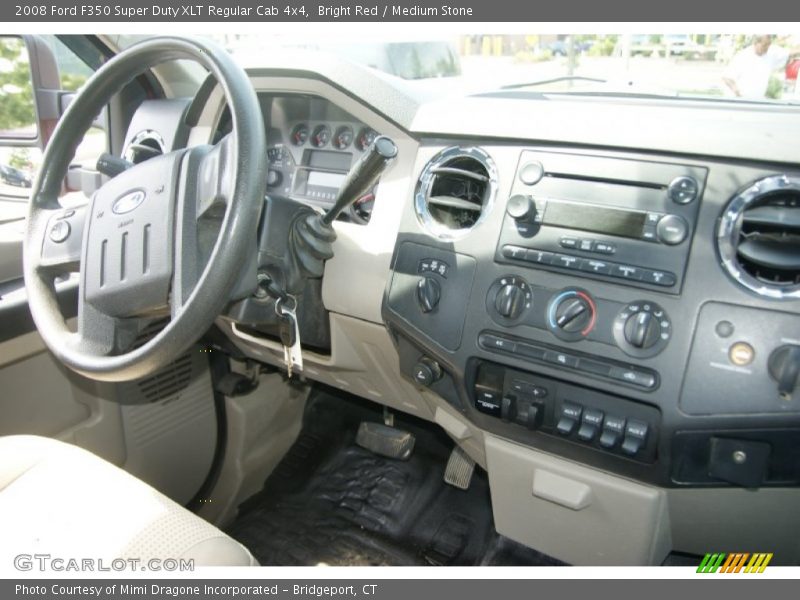 Bright Red / Medium Stone 2008 Ford F350 Super Duty XLT Regular Cab 4x4