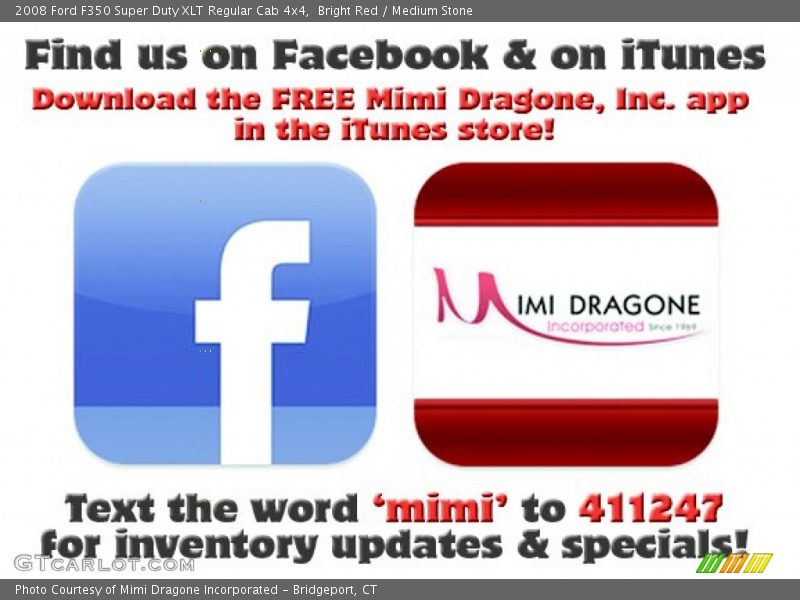 Bright Red / Medium Stone 2008 Ford F350 Super Duty XLT Regular Cab 4x4