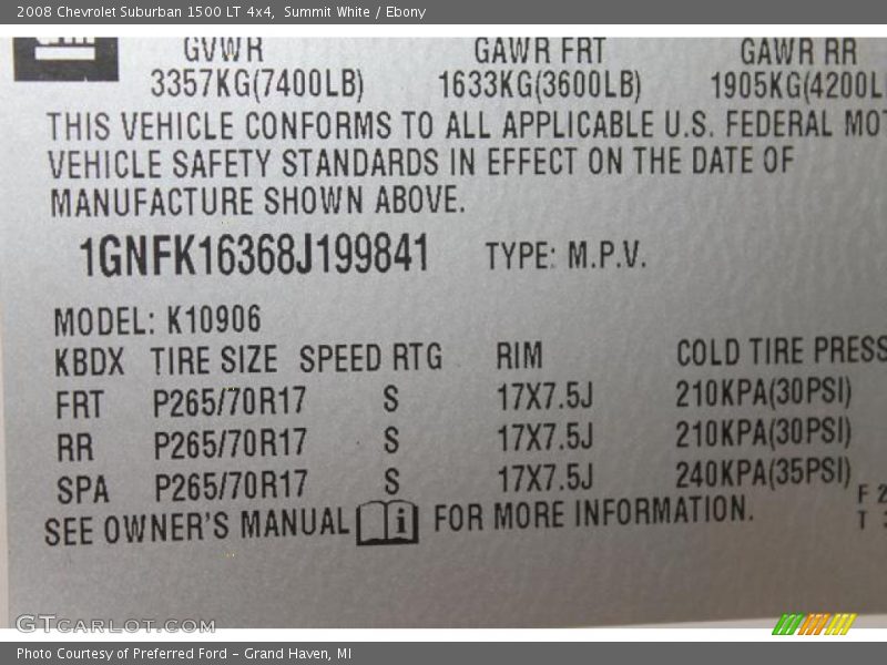 Summit White / Ebony 2008 Chevrolet Suburban 1500 LT 4x4