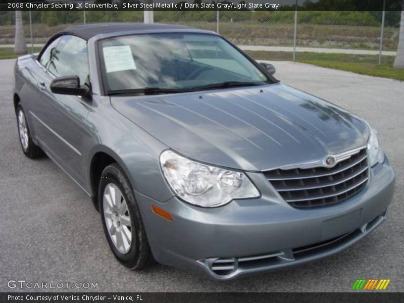 Silver Steel Metallic / Dark Slate Gray/Light Slate Gray 2008 Chrysler Sebring LX Convertible