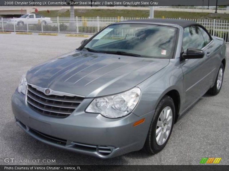 Silver Steel Metallic / Dark Slate Gray/Light Slate Gray 2008 Chrysler Sebring LX Convertible
