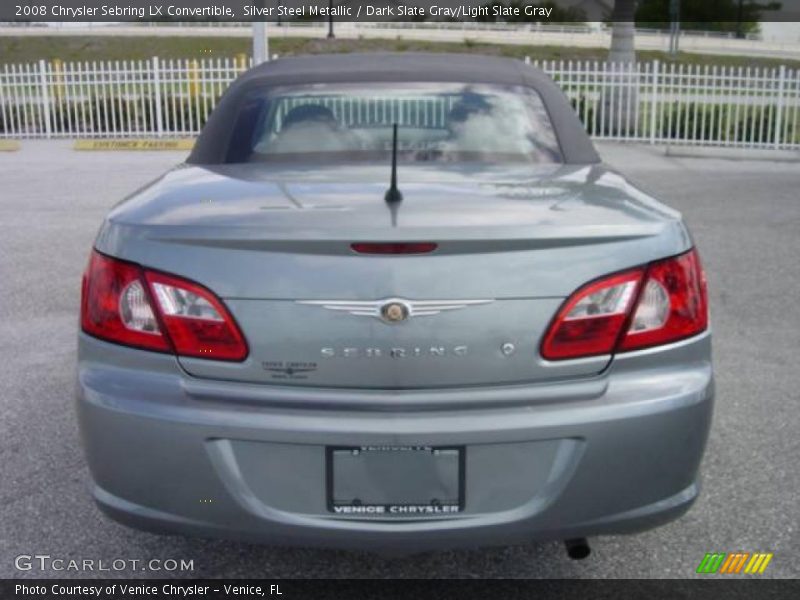 Silver Steel Metallic / Dark Slate Gray/Light Slate Gray 2008 Chrysler Sebring LX Convertible
