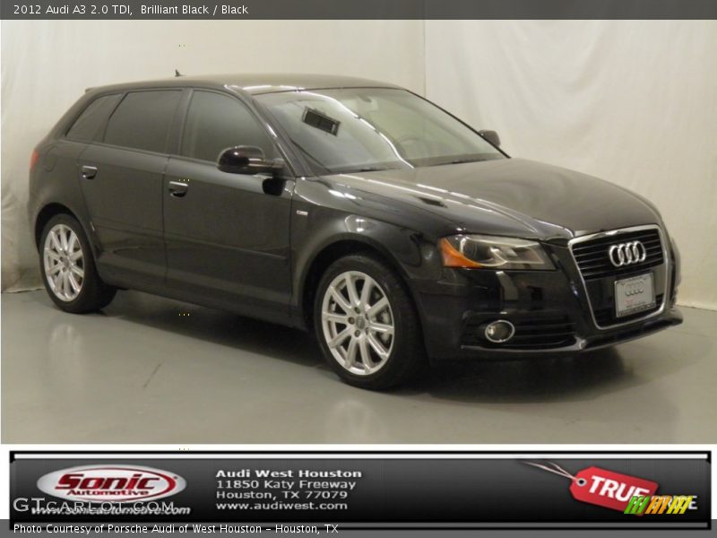 Brilliant Black / Black 2012 Audi A3 2.0 TDI