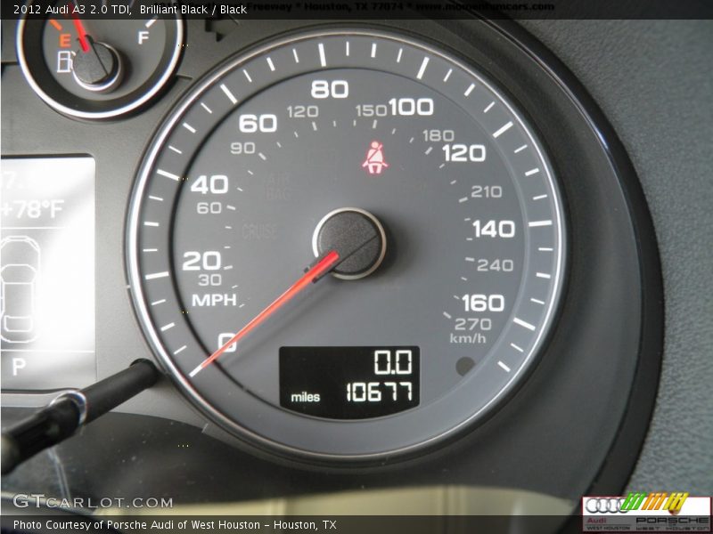 Brilliant Black / Black 2012 Audi A3 2.0 TDI