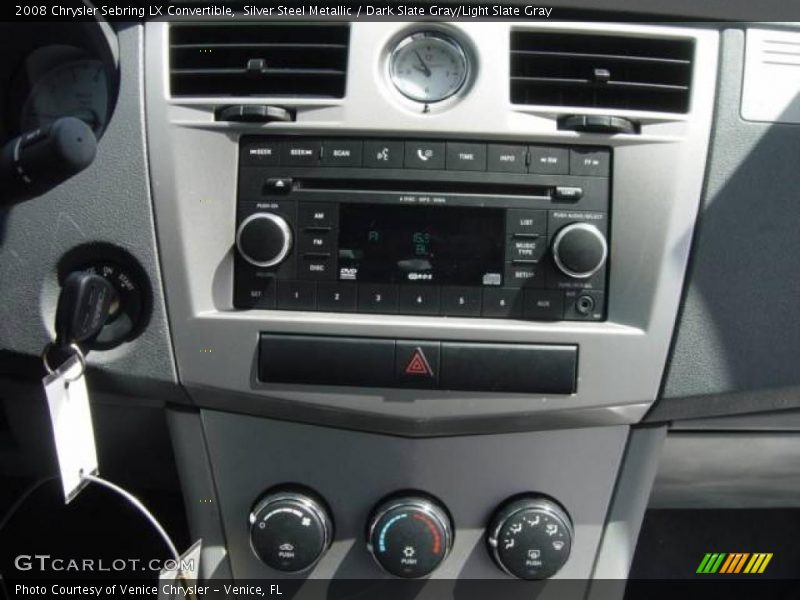 Silver Steel Metallic / Dark Slate Gray/Light Slate Gray 2008 Chrysler Sebring LX Convertible