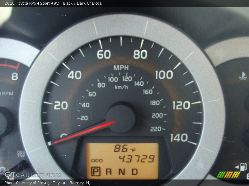Black / Dark Charcoal 2010 Toyota RAV4 Sport 4WD