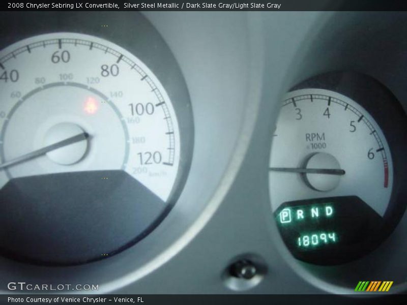 Silver Steel Metallic / Dark Slate Gray/Light Slate Gray 2008 Chrysler Sebring LX Convertible