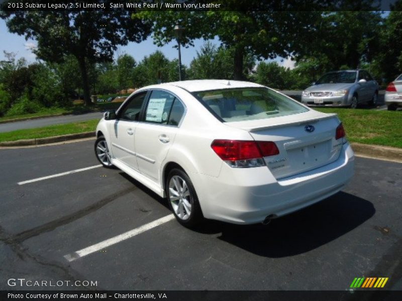 Satin White Pearl / Warm Ivory Leather 2013 Subaru Legacy 2.5i Limited