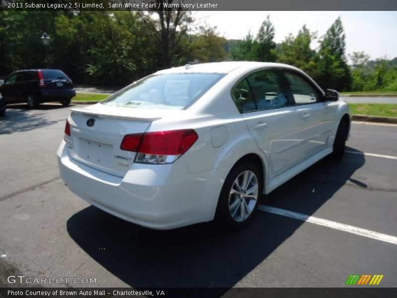 Satin White Pearl / Warm Ivory Leather 2013 Subaru Legacy 2.5i Limited