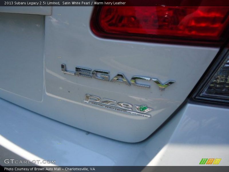 Satin White Pearl / Warm Ivory Leather 2013 Subaru Legacy 2.5i Limited