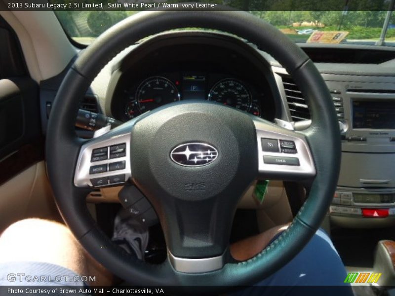 Satin White Pearl / Warm Ivory Leather 2013 Subaru Legacy 2.5i Limited