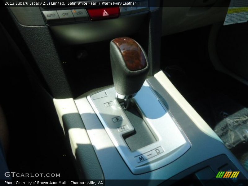  2013 Legacy 2.5i Limited Lineartronic CVT Automatic Shifter