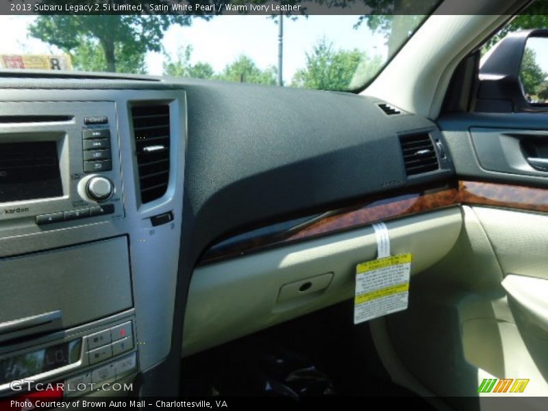 Satin White Pearl / Warm Ivory Leather 2013 Subaru Legacy 2.5i Limited