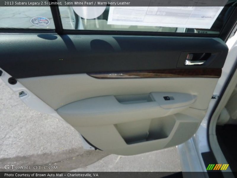 Satin White Pearl / Warm Ivory Leather 2013 Subaru Legacy 2.5i Limited