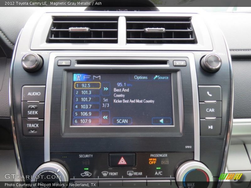 Magnetic Gray Metallic / Ash 2012 Toyota Camry LE