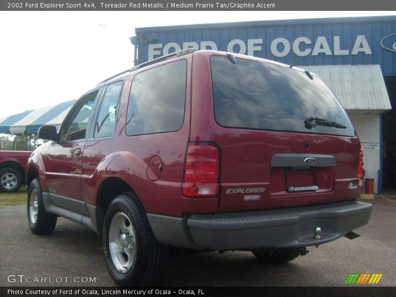 Toreador Red Metallic / Medium Prairie Tan/Graphite Accent 2002 Ford Explorer Sport 4x4
