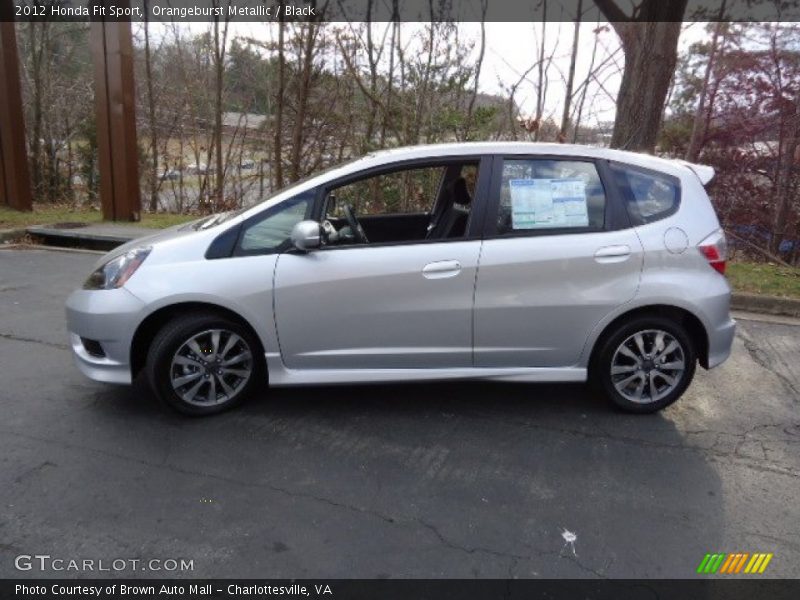 Orangeburst Metallic / Black 2012 Honda Fit Sport
