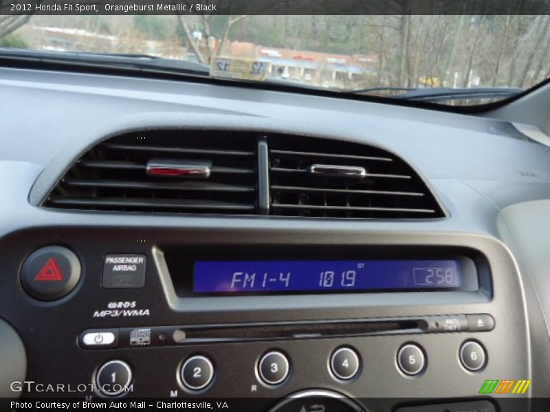 Orangeburst Metallic / Black 2012 Honda Fit Sport