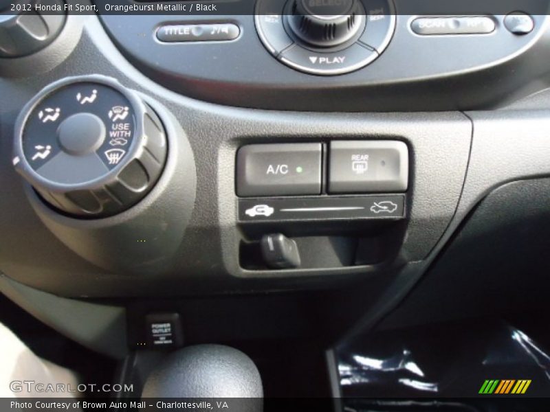 Orangeburst Metallic / Black 2012 Honda Fit Sport