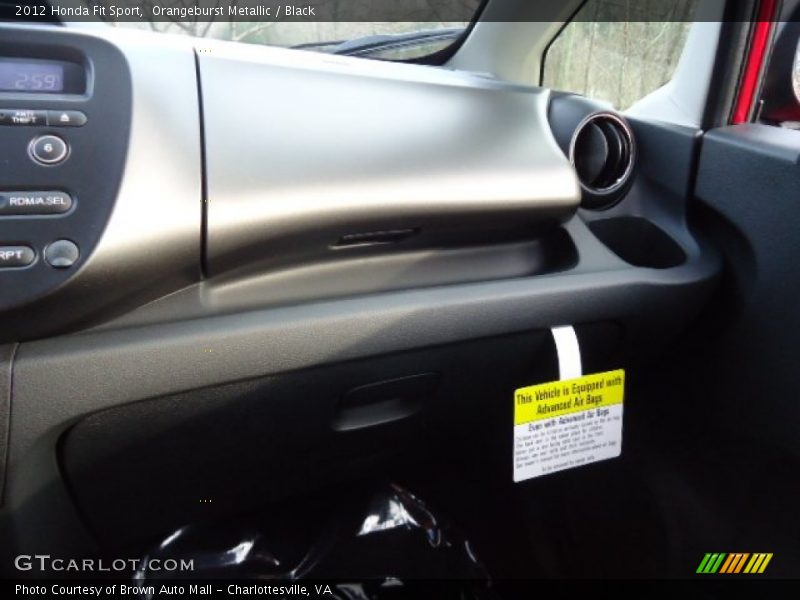 Orangeburst Metallic / Black 2012 Honda Fit Sport