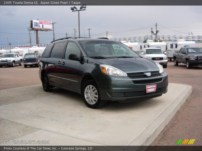 Aspen Green Pearl / Taupe 2005 Toyota Sienna LE