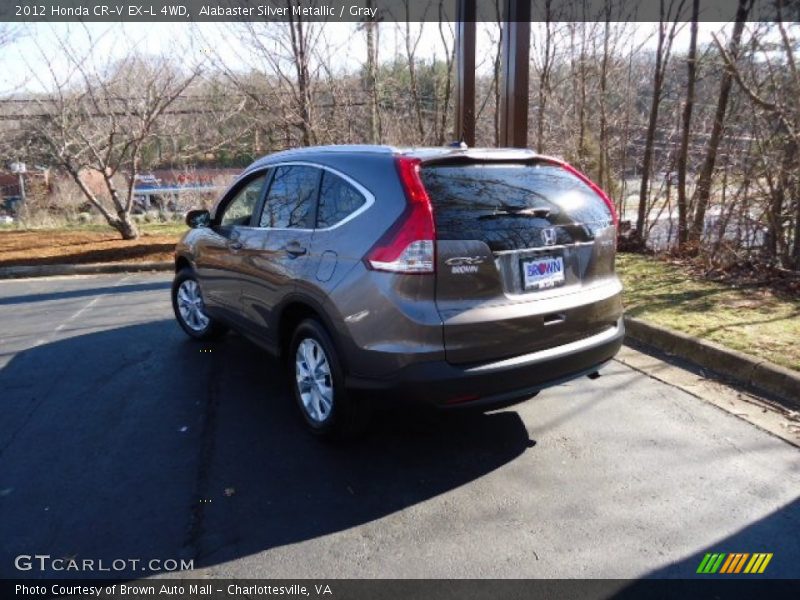 Alabaster Silver Metallic / Gray 2012 Honda CR-V EX-L 4WD