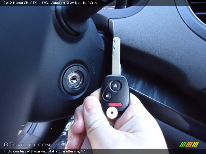 Alabaster Silver Metallic / Gray 2012 Honda CR-V EX-L 4WD