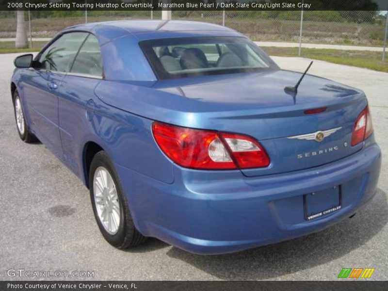Marathon Blue Pearl / Dark Slate Gray/Light Slate Gray 2008 Chrysler Sebring Touring Hardtop Convertible