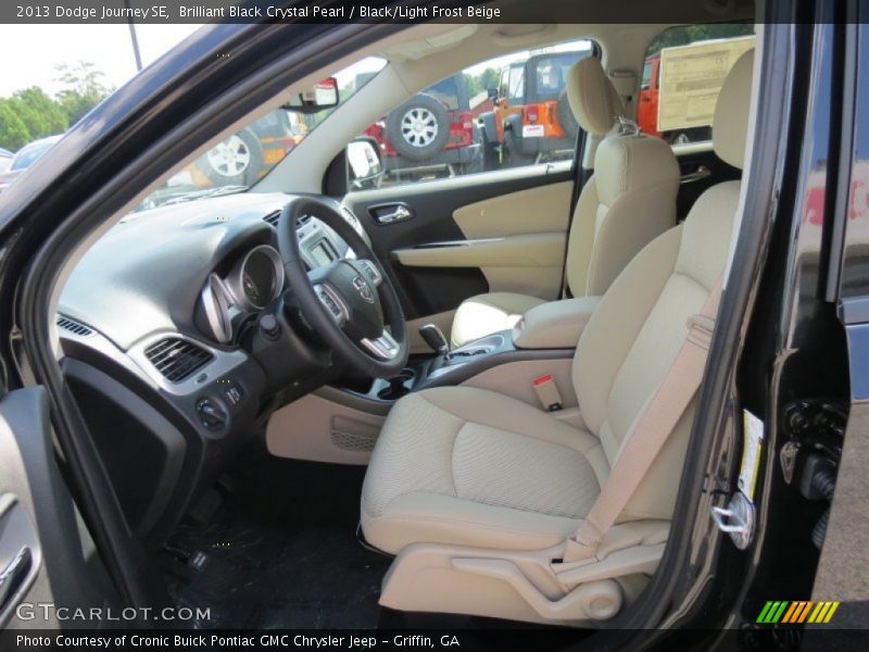 Brilliant Black Crystal Pearl / Black/Light Frost Beige 2013 Dodge Journey SE