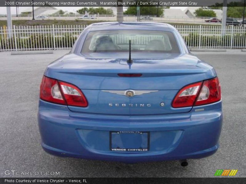 Marathon Blue Pearl / Dark Slate Gray/Light Slate Gray 2008 Chrysler Sebring Touring Hardtop Convertible