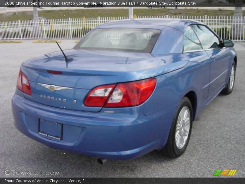 Marathon Blue Pearl / Dark Slate Gray/Light Slate Gray 2008 Chrysler Sebring Touring Hardtop Convertible