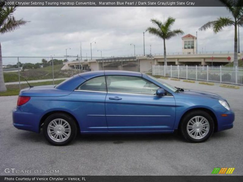 Marathon Blue Pearl / Dark Slate Gray/Light Slate Gray 2008 Chrysler Sebring Touring Hardtop Convertible