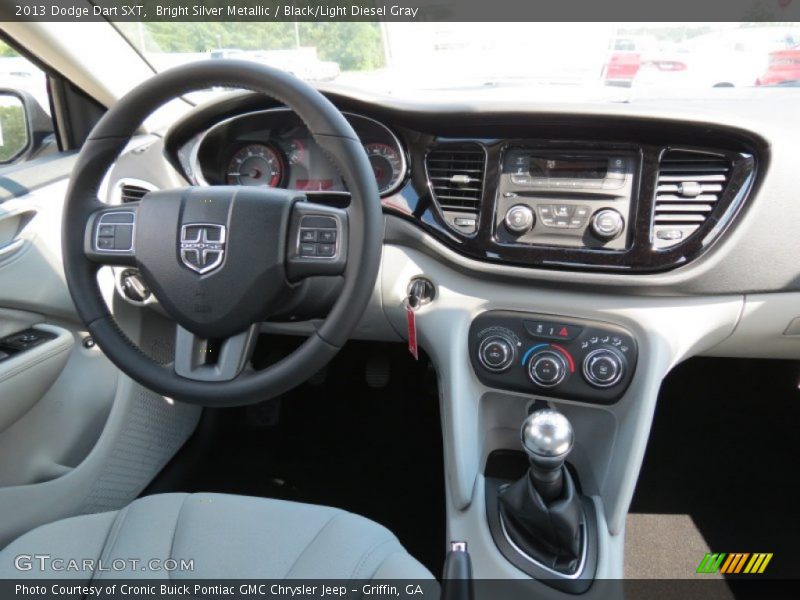 Bright Silver Metallic / Black/Light Diesel Gray 2013 Dodge Dart SXT