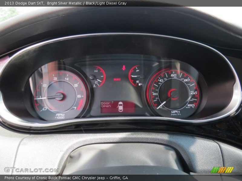 Bright Silver Metallic / Black/Light Diesel Gray 2013 Dodge Dart SXT