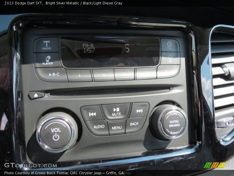 Bright Silver Metallic / Black/Light Diesel Gray 2013 Dodge Dart SXT