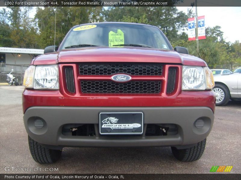 Toreador Red Metallic / Medium Prairie Tan/Graphite Accent 2002 Ford Explorer Sport 4x4