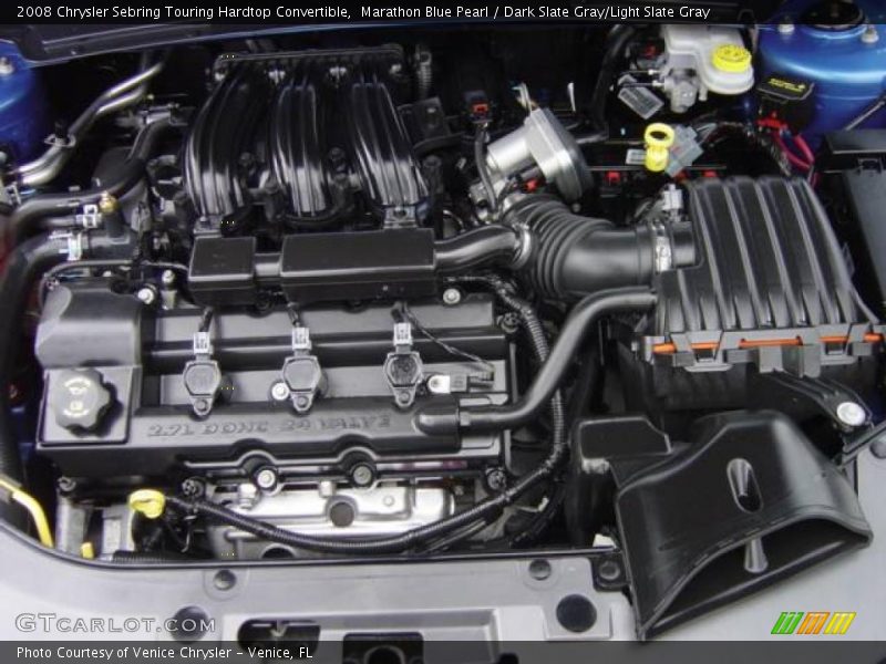 Marathon Blue Pearl / Dark Slate Gray/Light Slate Gray 2008 Chrysler Sebring Touring Hardtop Convertible