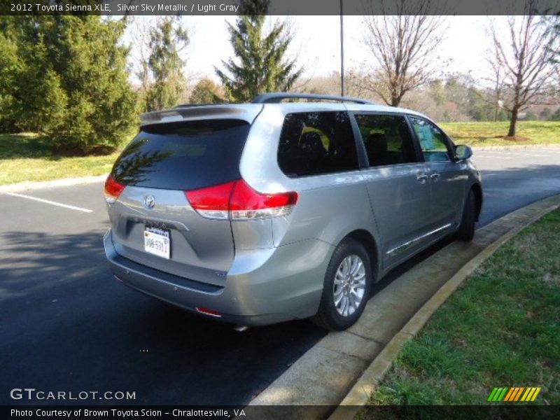 Silver Sky Metallic / Light Gray 2012 Toyota Sienna XLE