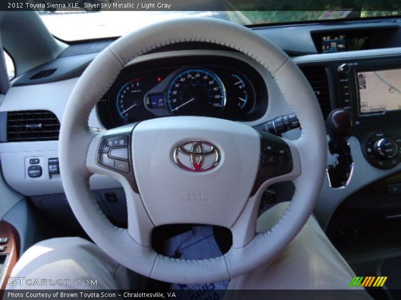 Silver Sky Metallic / Light Gray 2012 Toyota Sienna XLE