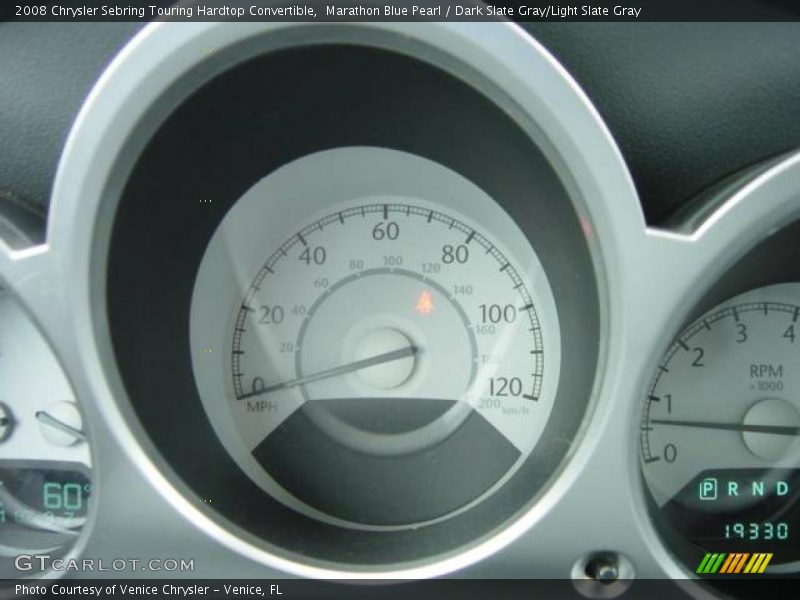 Marathon Blue Pearl / Dark Slate Gray/Light Slate Gray 2008 Chrysler Sebring Touring Hardtop Convertible