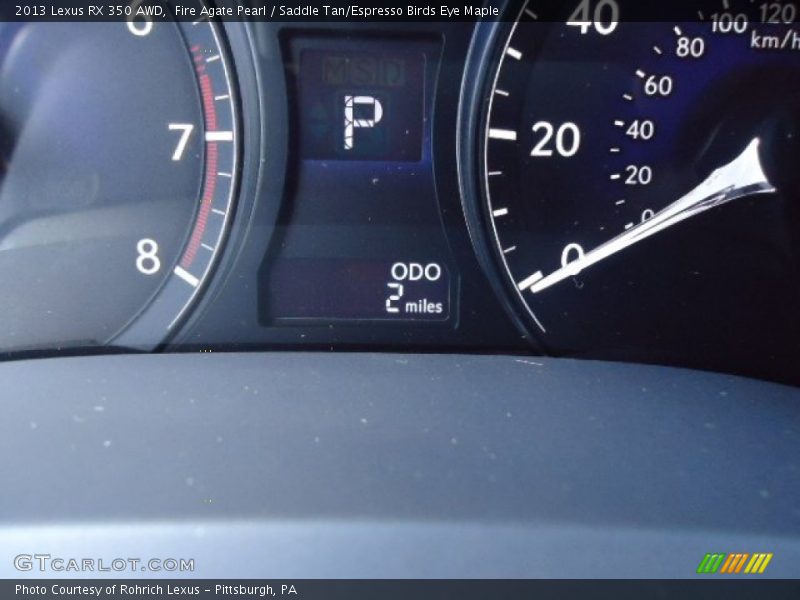 Fire Agate Pearl / Saddle Tan/Espresso Birds Eye Maple 2013 Lexus RX 350 AWD