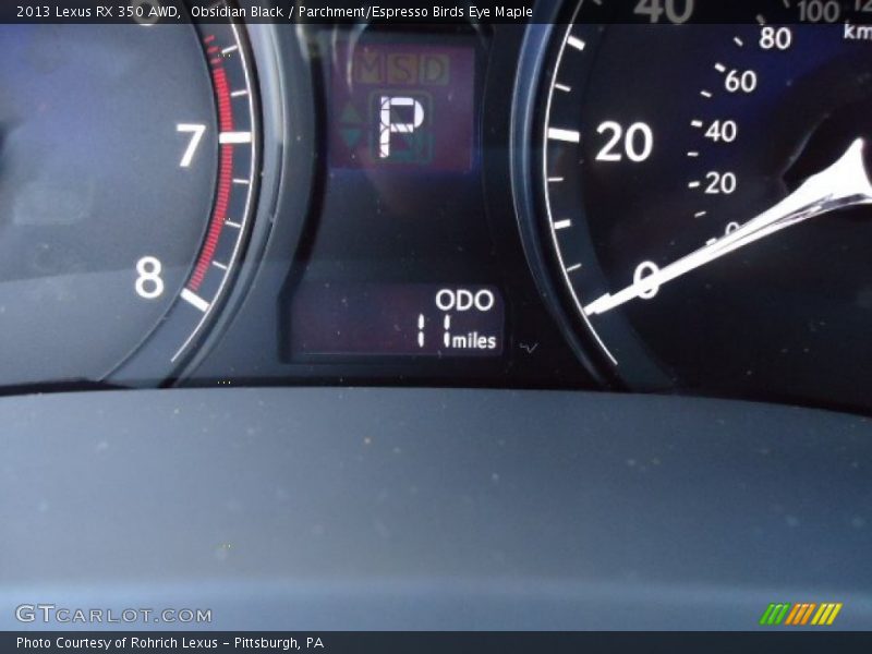 Obsidian Black / Parchment/Espresso Birds Eye Maple 2013 Lexus RX 350 AWD