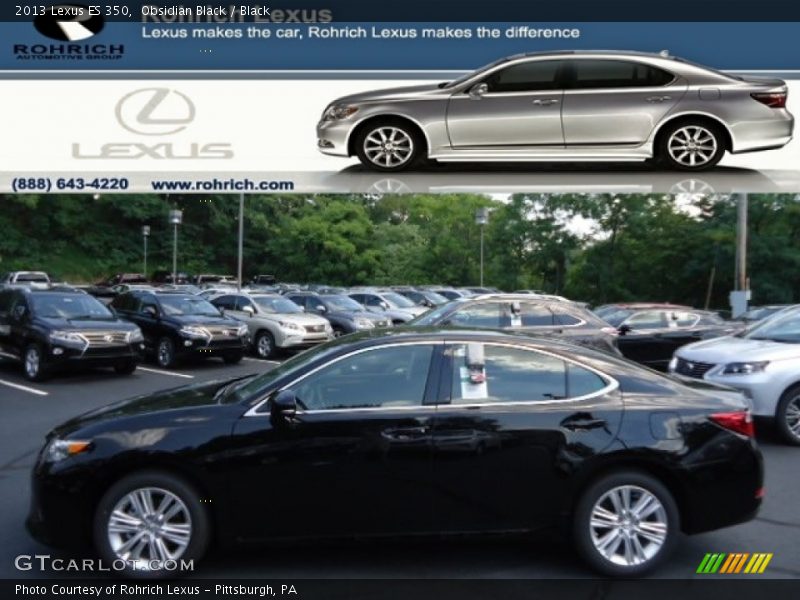 Obsidian Black / Black 2013 Lexus ES 350
