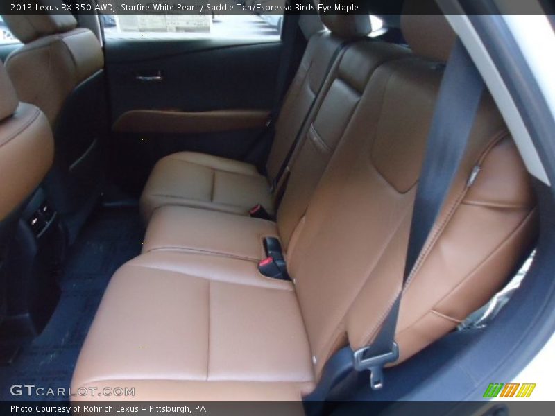 Starfire White Pearl / Saddle Tan/Espresso Birds Eye Maple 2013 Lexus RX 350 AWD